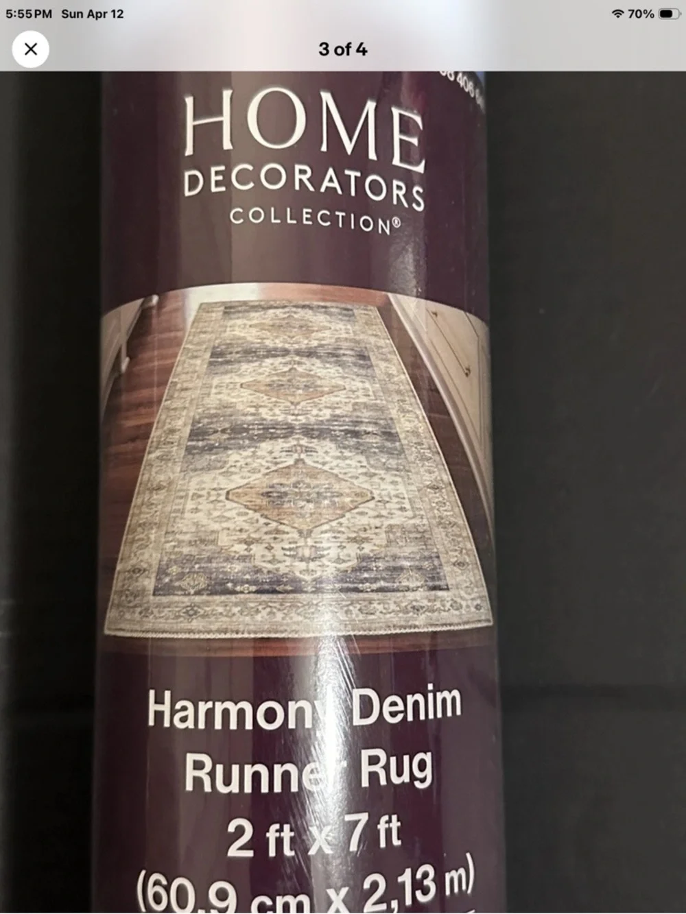Home Decorators Collection "Harmony Denim" Runner Rug - Multi Blue - Picture 2 of 7